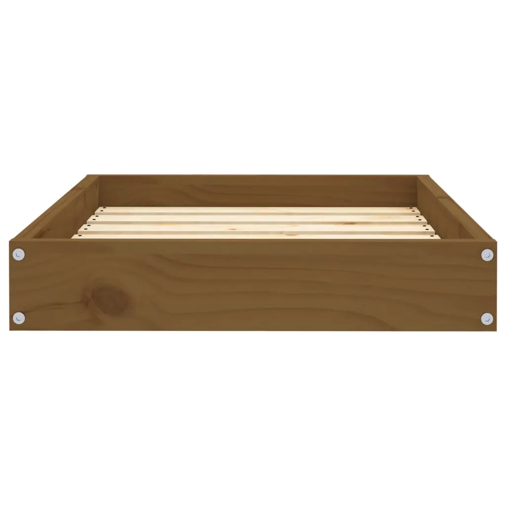 Cuccia per Cani Ambrata 61,5x49x9 cm in Legno Massello di Pino 820854