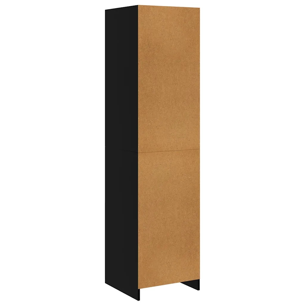 Armadio con Cassetti Nero 50x50x200 cm in Legno Multistrato CFW9598009
