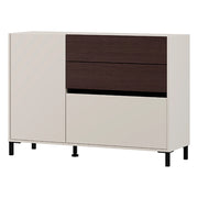 Madia Sideme, Credenza 2 Ripiani, 125x40x92h cm Bianco Crema