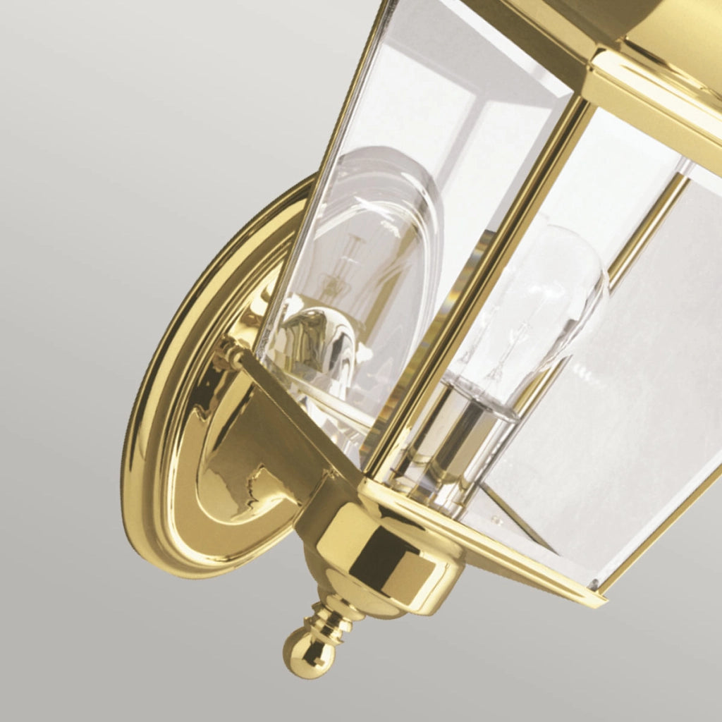 Applique esterna ottone lucido E27 60W Bay Shore Kichler