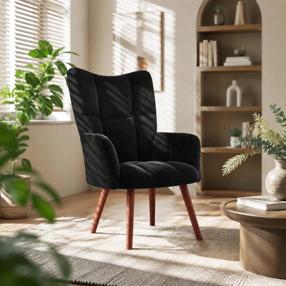 Black Velvet Recliner