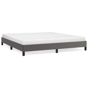 Letto matrimoniale | Letto per adulti | Giroletto Grigio 180x200 cm in Similpelle