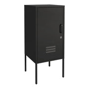 Comodino in acciaio 82 x 35 x 35 cm nero 03_0008677