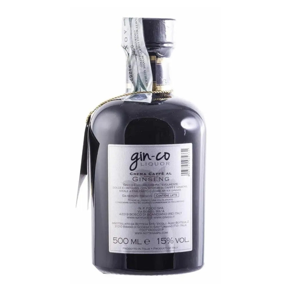 Bottega gin-co liquor crema caffe al ginseng in bottiglia da 500 ml