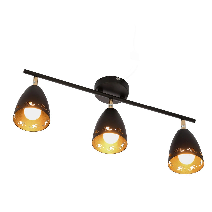 Plafoniera Candellux Coty 93-67173 3xE14 70cm nero/oro