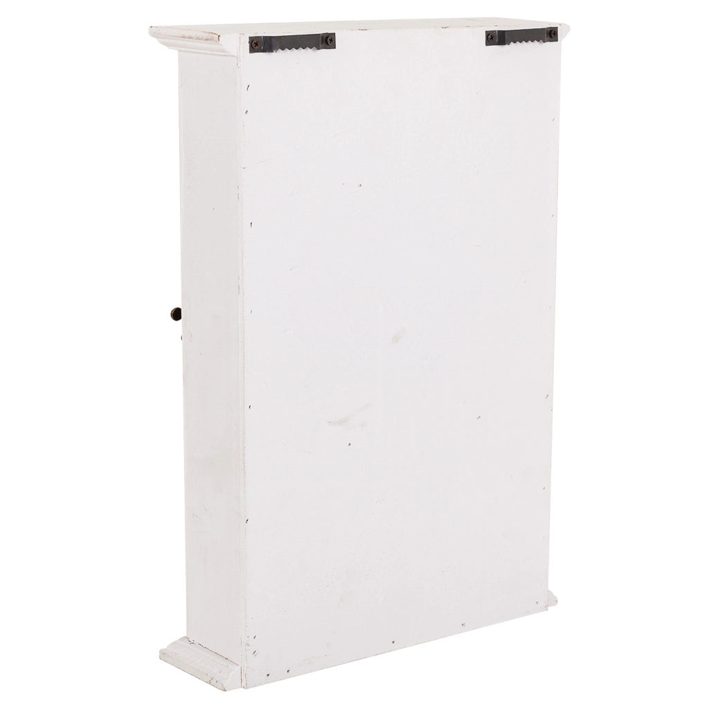 Cassetta portachiavi in legno bianco 23x7,5x34h