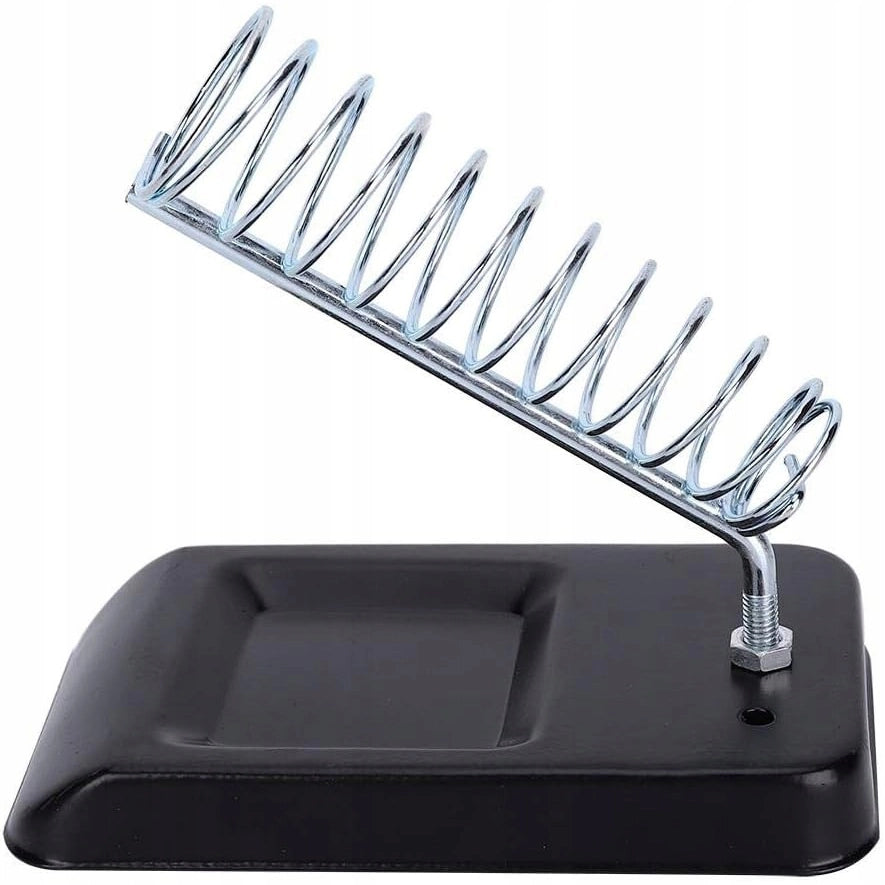 Supporto Universale per Saldatore con Spugna – Metallo Resistente | Dimensioni Base 127,5 x 64 mm