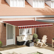 Tenda Retrattile Manuale Arancione e Marrone 400x300 cm