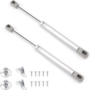Gasveer idraulico 2 pezzi, gasveer zilver, valvole 200N compressore, supporto per porte e cassetti, bulloni di fissaggio.