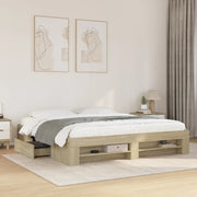 Giroletto senza Materasso Rovere Sonoma 200x200cm in Truciolato 3295445