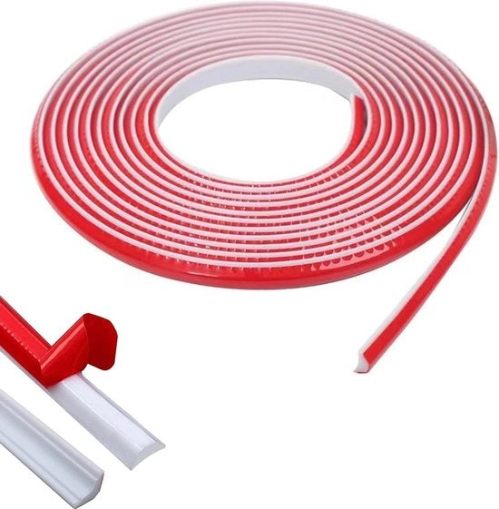 Trim di finitura flessibile a 3 metri, adesivo a forma di triangolo, striscia di finitura per angoli, pareti e soffitti decorativi, impermeabile, applicazione a strappo e incollaggio.