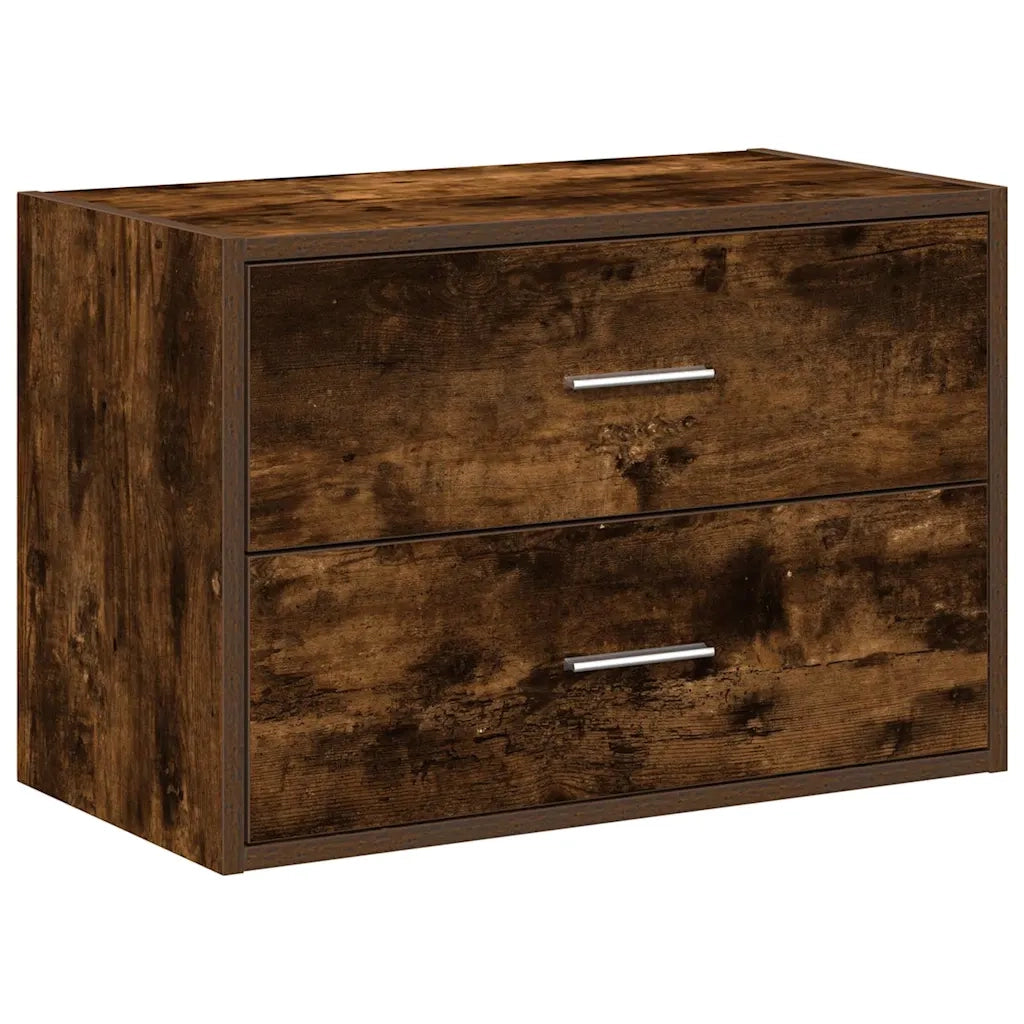 Armadio con 2 Cassetti in Rovere Fumo 60x31x40 cm in Truciolato 858829