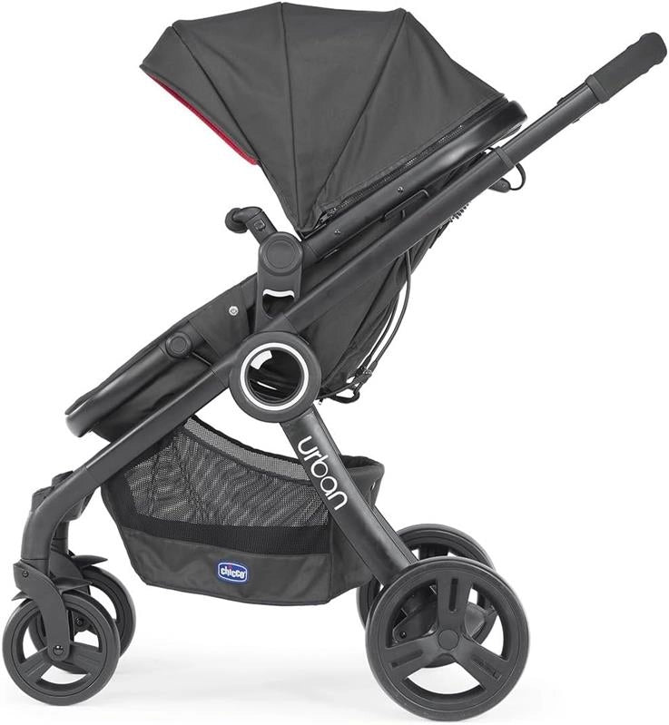 URBAN PLUS STROLLER BLACK DA NAVICELLA A PASSEGGINO - CARROZZINA SEMIRIGIDA - SEDUTA REVERSIBILE - CHIUSURA COMPATTA