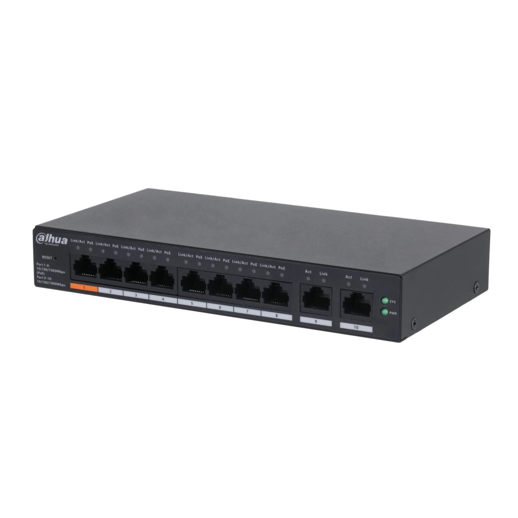 Dahua 10-Port Cloud Managed Desktop Switch 8 Porte PoE CS4010-8GT-60