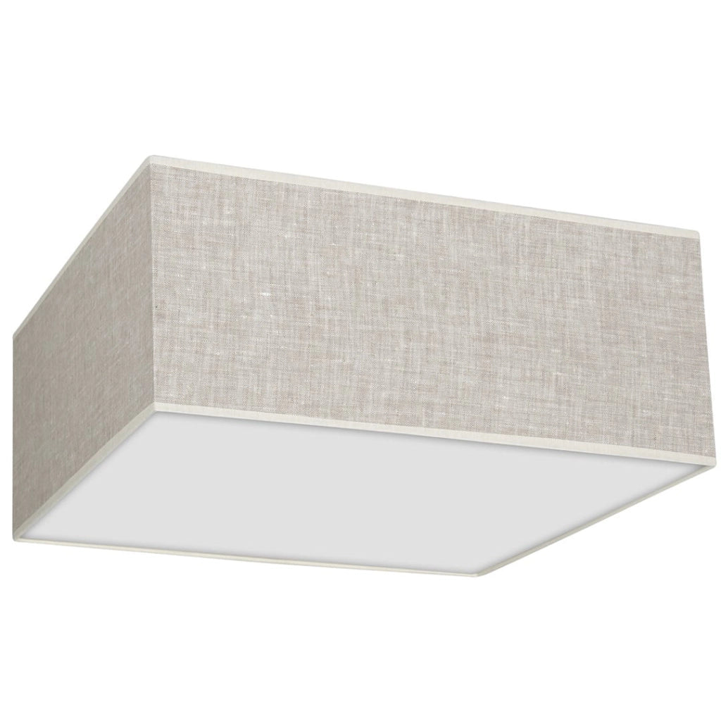 Plafoniera Milagro LINO quadrata 40 cm lino bianca E27