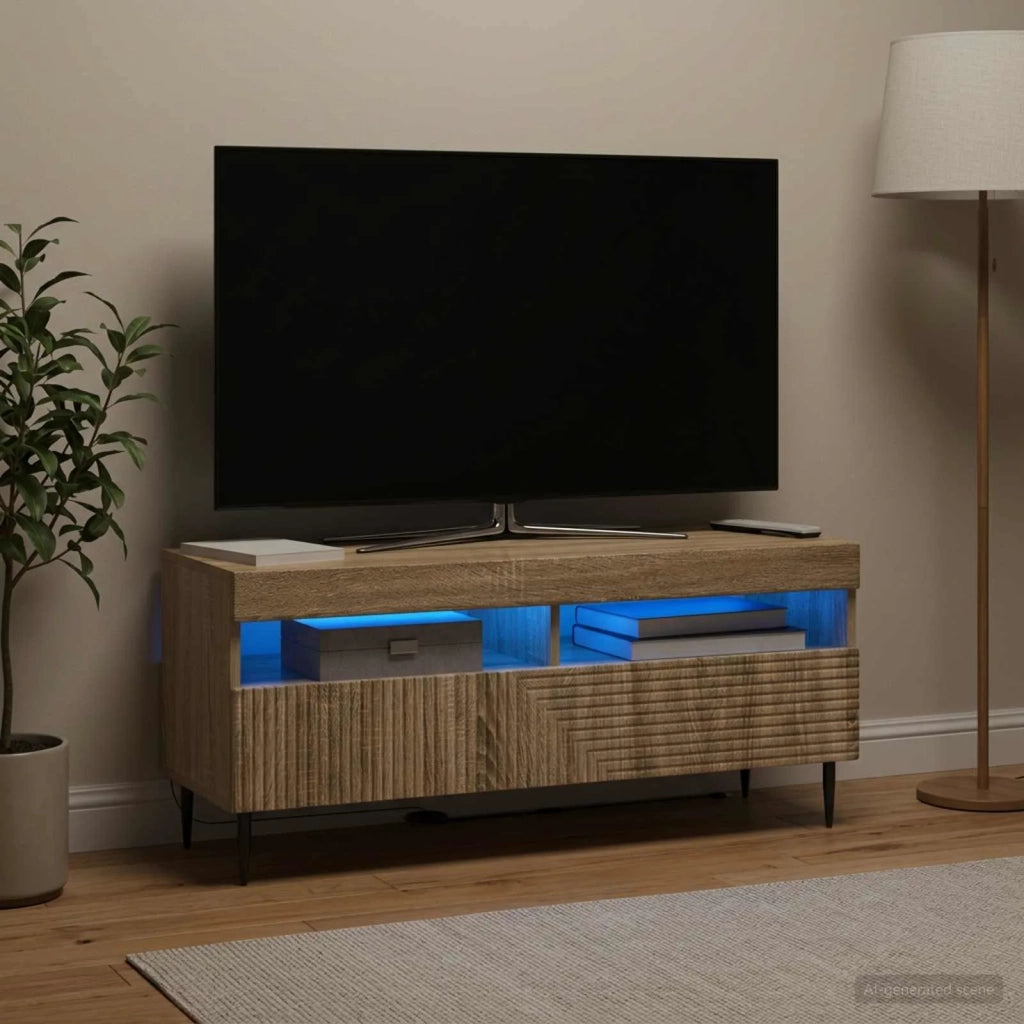 Mobile TV LED Rovere Sonoma Legno ingegnerizzato 896987