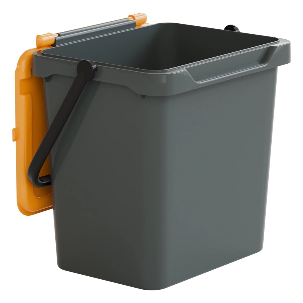 Contenitore per Rifiuti Foscas, Pattumiera Capacità 35 lt Made in Italy, 40x31x39h cm Giallo
