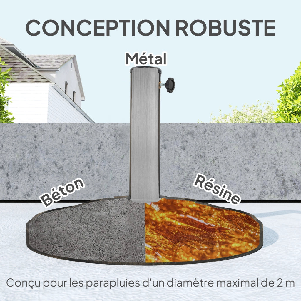Base per Ombrellone da Giardino Rotonda ¨C zephmum ¨C 12 kg Resina Bronzo
