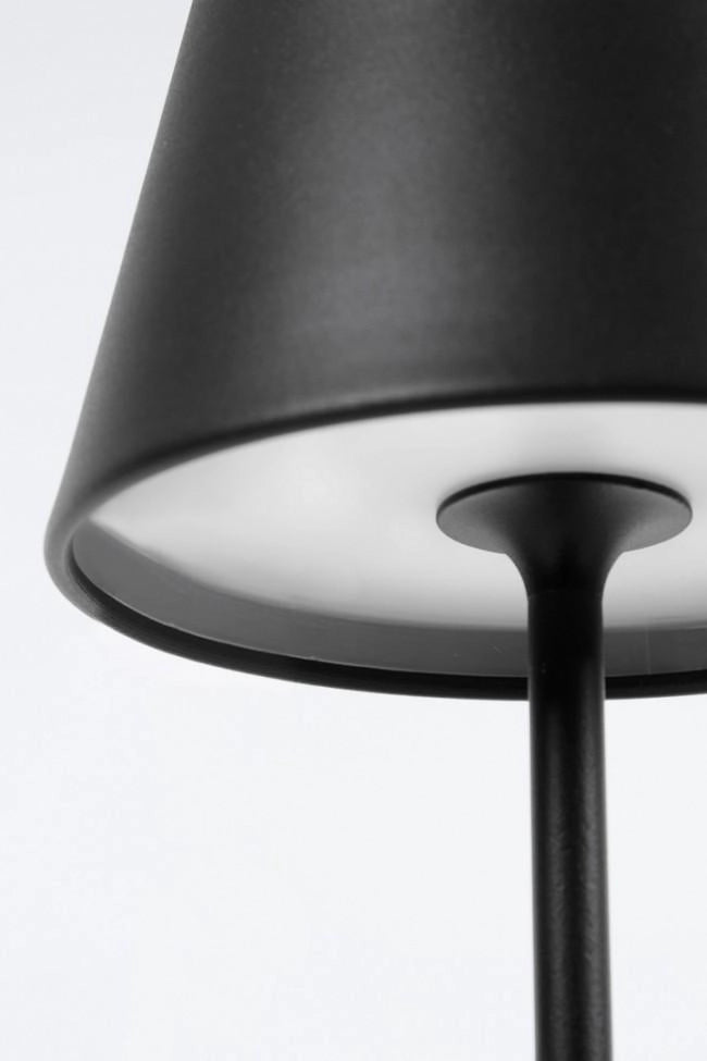 Lampada da Tavolo Ø12x38 cm in Acciaio Nero