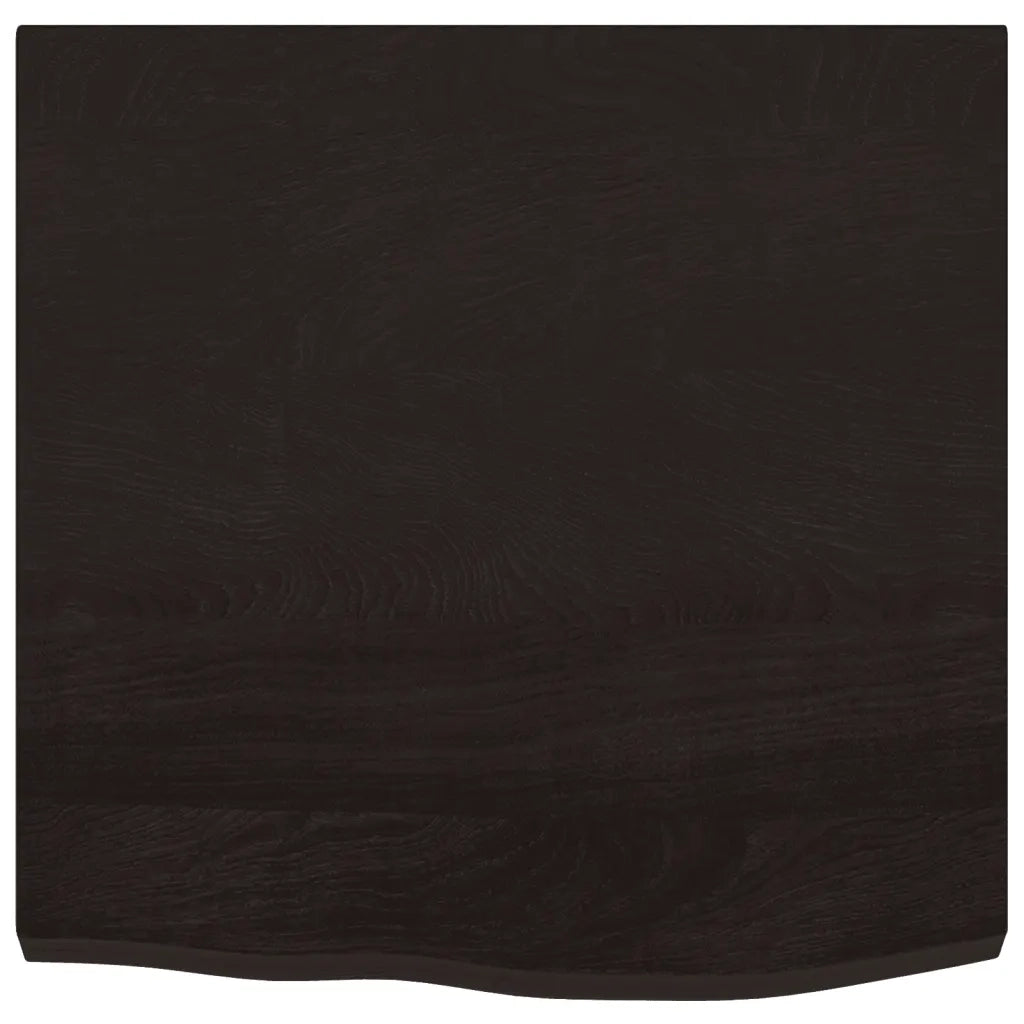 Ripiano Marrone Scuro 60x60x(2-4) cm Massello Rovere Trattato 363774