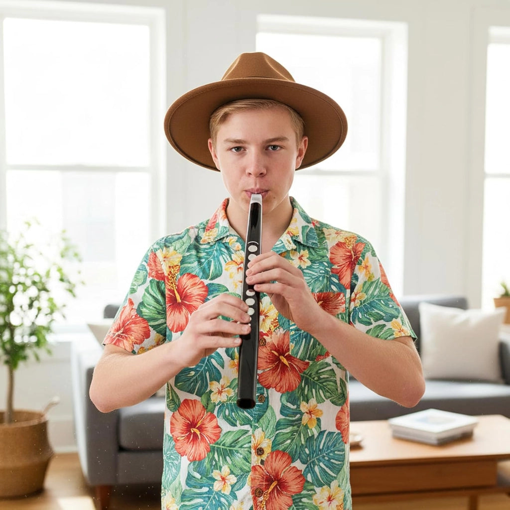 Strumento a Fiato Digitale Connettività MIDI Bluetooth USB, con 13 Toni, 2 Dita (Sassofono/Flute), Sassofono Elettronico Portatile con Borsa da Trasporto, per Principianti, Bambini e Adulti