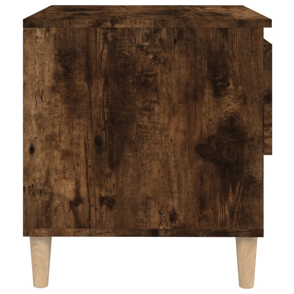 Set di 2 Comodini | Armadio da Notte | Mobiletto da notte Rovere Fumo 50x46x50 cm in Legno Multistrato