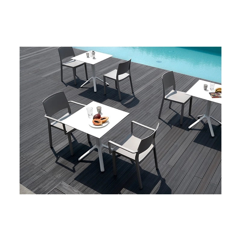 SET 4 SEDIE KATE CON BRACCIOLI TECNOPOLIMERO SCAB DESIGN - Antracite 81