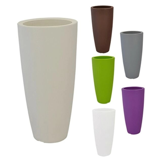 VASO ALTO IN RESINA MONACIS STILO ROUND TOP  H 90 cm. VARI COLORI