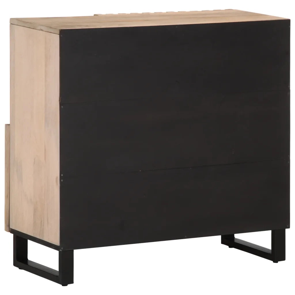 Credenza | Madia | Buffet da pranzo | Armadio da pranzo 80x34x75 cm in Legno Massello di Mango