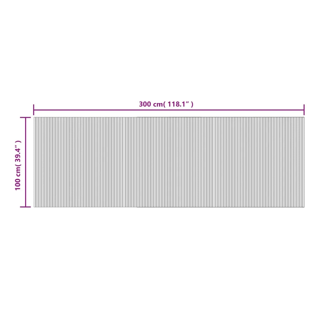 Tappeto Rettangolare Grigio 100x300 cm in BambÃ¹