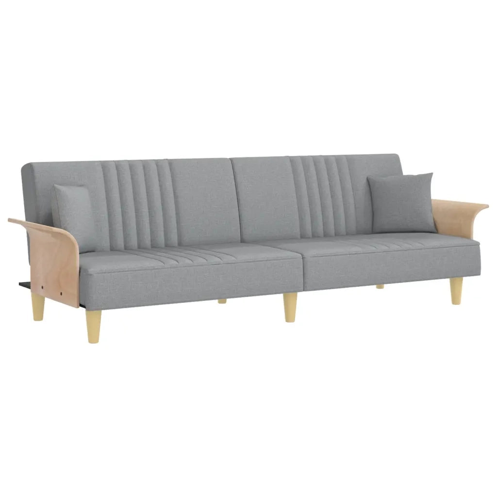 Divano letto | Sof¨¤ letto | Letto singolo con Braccioli Grigio Chiaro in Tessuto