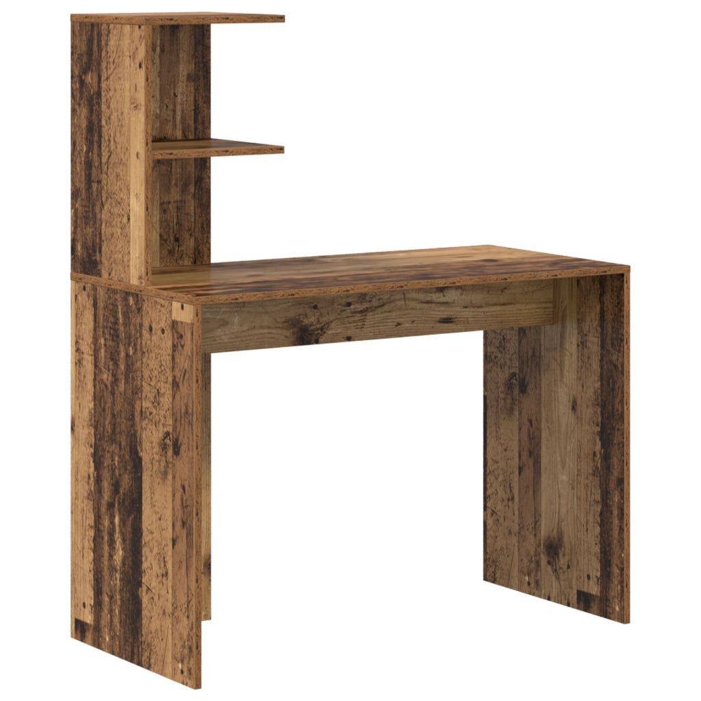 Scrivania con Ripostiglio Legno Vecchio Legno Ingegnerizzato