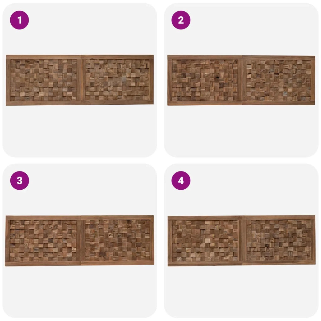 Testiera | Testata Naturale Legno di teak solido