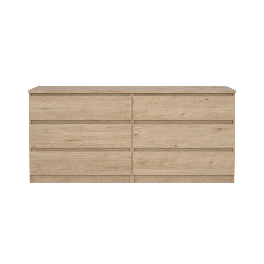 Credenza Abacadabra, Buffet da soggiorno, Madia da salotto, Dispensa da cucina, 154x50 h70 cm, Rovere