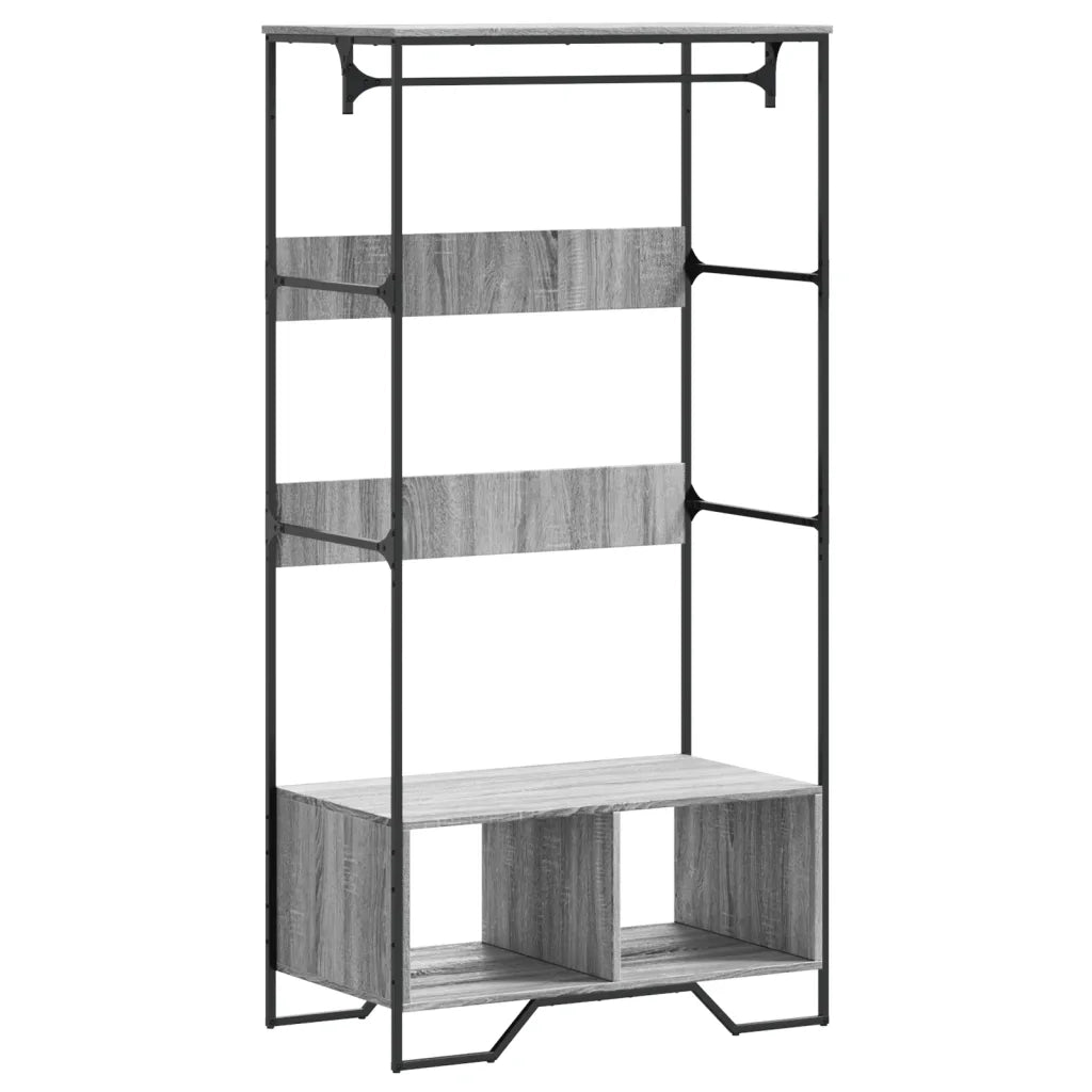 vidaXL Armadio Grigio Sonoma 90x50x180 cm in Truciolato