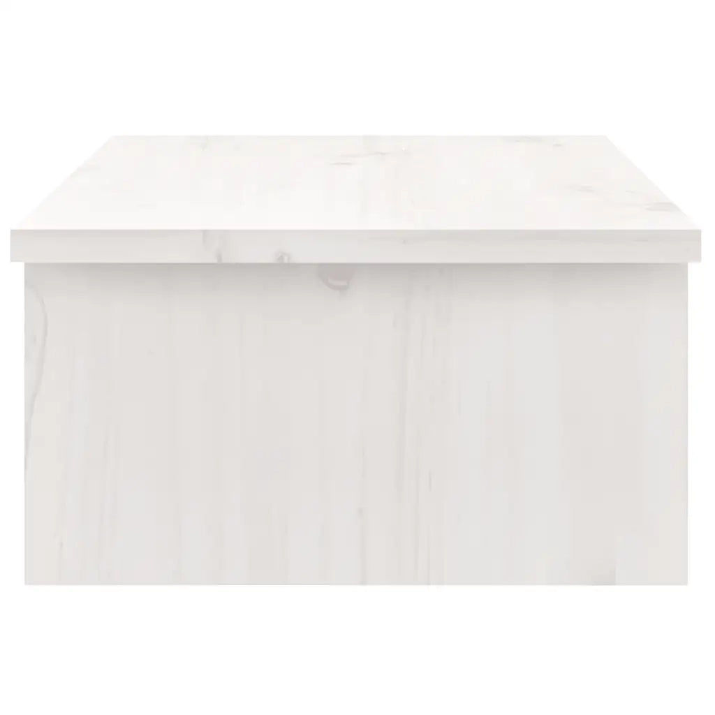 Supporto per Monitor Bianco 50x27x15 cm Legno Massello di Pino cod mxl 75014