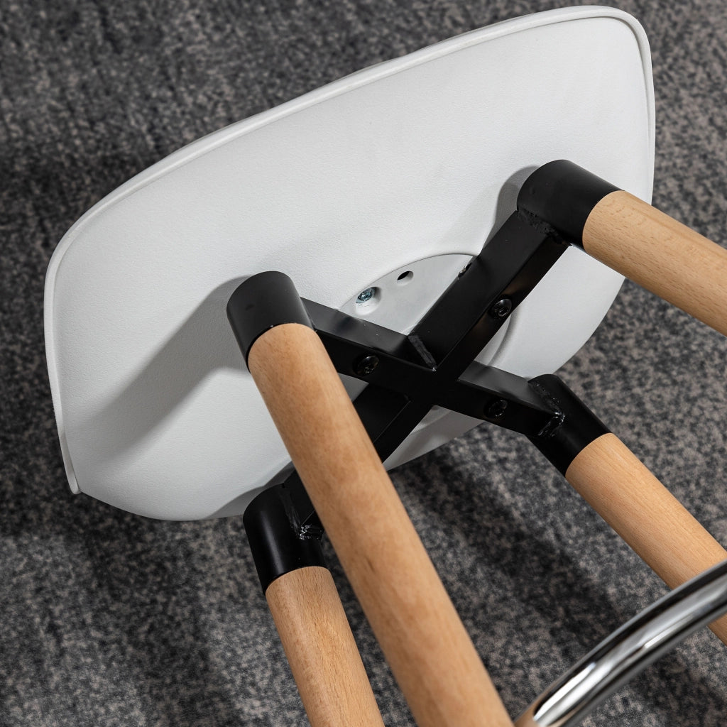 BARHOCKER Set da 2 pezzi 38,5 x 42,5 x 91 cm Bianco in pelle rigenerata