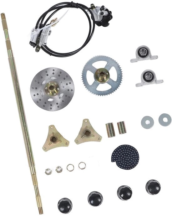 Kit di sostituzione per kart da go/ATV - 29 pollici - Pieno posteriore - Costruzione affidabile - Metallo duraturo - Migliorata stabilità di guida - Set di freni