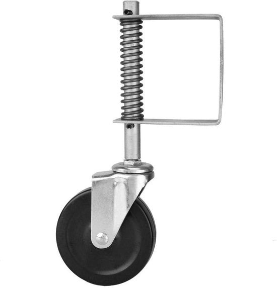 Ruota Portatile con Sospensione - Peso di Carico 50 kg - Diametro 100 mm - Materiale: Gomma/Metallo - Modello con Supporto a Manubrio