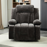 Poltrona relax elettrica massaggiante reclinabile marrone con USB