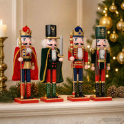 Schiaccianoci di Natale TURKU 4 pz Rosso e Nero 38 cm 42050869