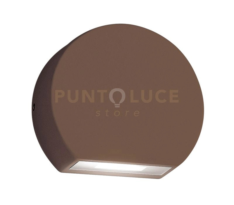 GES893C-  SEGNAPASSI RUGGINE A LED 3000K 460LM 5W IP54 9,8CM ALLUMINIO E VETRO