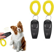 Set di clicker per addestramento cani con flauto di ritorno a alta frequenza, 2 pezzi