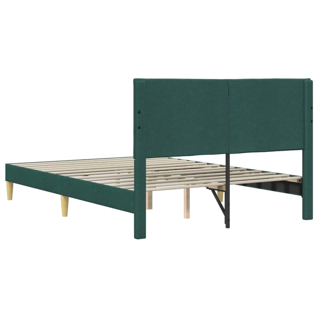 Struttura del letto Verde Scuro 140 x 200 cm Tessuto 42027591