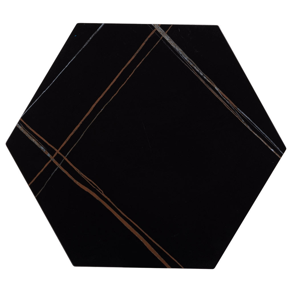 Set tavoli 2 pezzi metallo nero 34x34x52h-39x39x57h cm