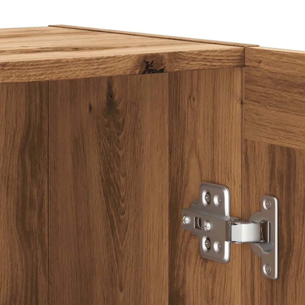 Buffet credenza cassettiera mobiletto mobile contenitore organizer per cucina soggiorno salotto fatto a mano 120 x 30,5 x 70 cm legno ingegnerizzato marrone 02_0030809