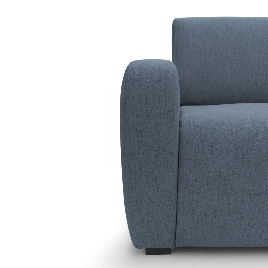 Duna Divano letto matrimoniale con materasso 20 cm in tessuto impermeabile T03 195 cm (mat. 140x197) blu