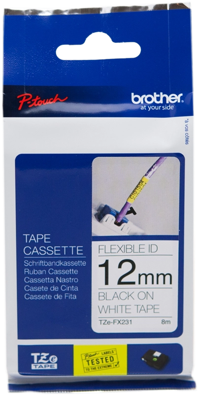 Brother TZE-FX231 nastro per etichettatrice Nero su bianco TZ