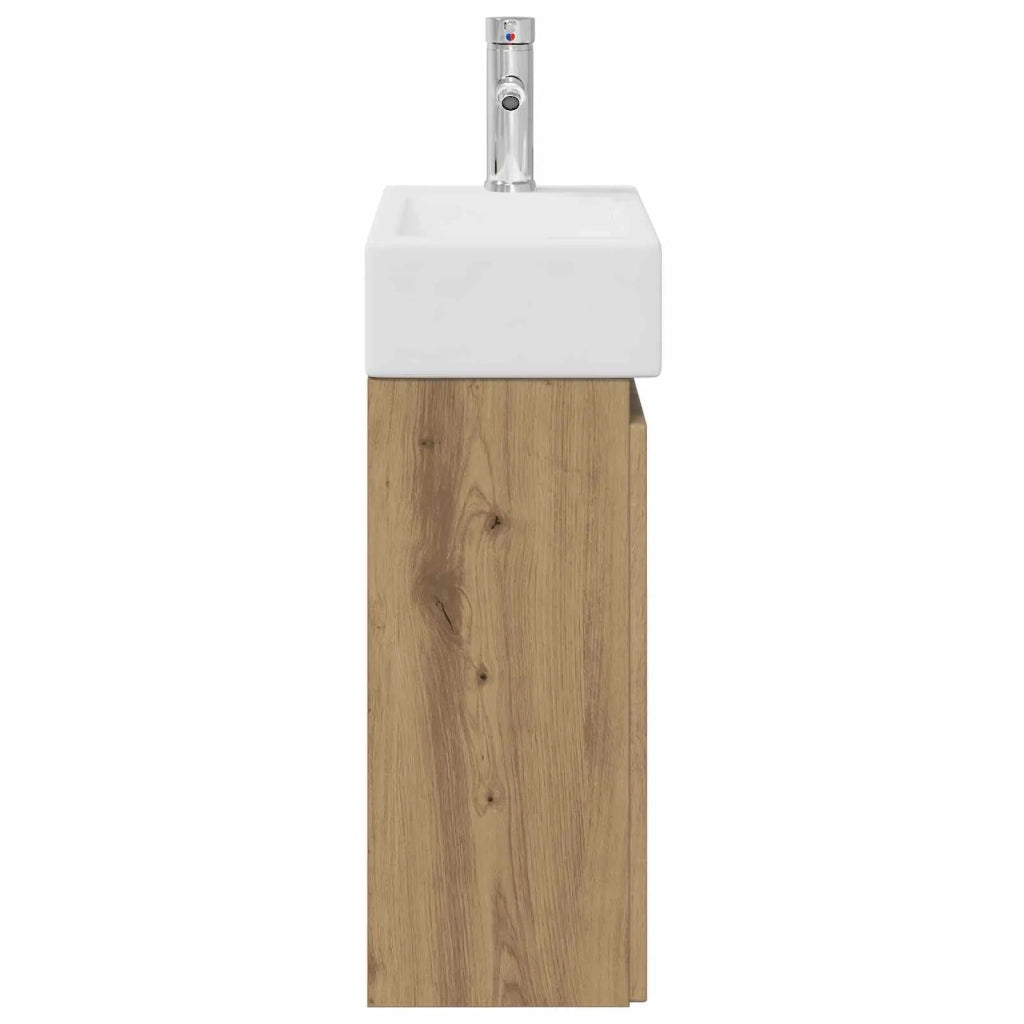 Mobile bagno con rubinetto Rovere Artigianale