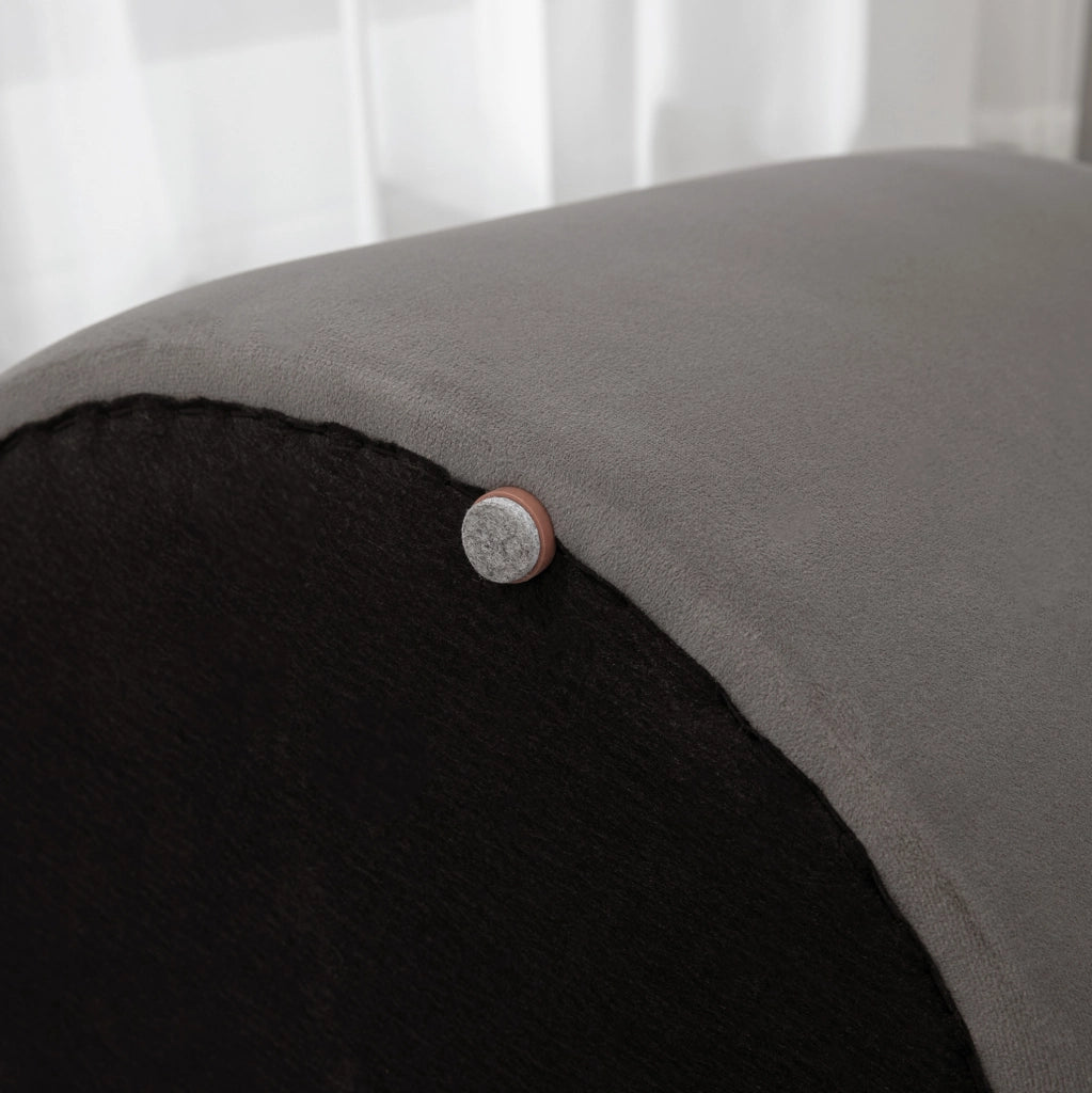 POUF Contenitore rotondo Ø44 x 47,5 cm in poliestere grigio scuro